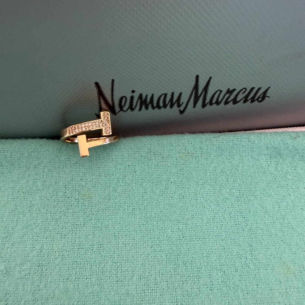 T Square wrap Gold Ring 14k